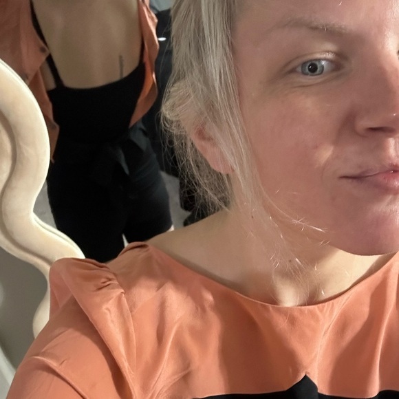 Authentic Marc Jacobs Pink and Black Blouse Button & Bow Back Size 0 - Picture 9 of 9